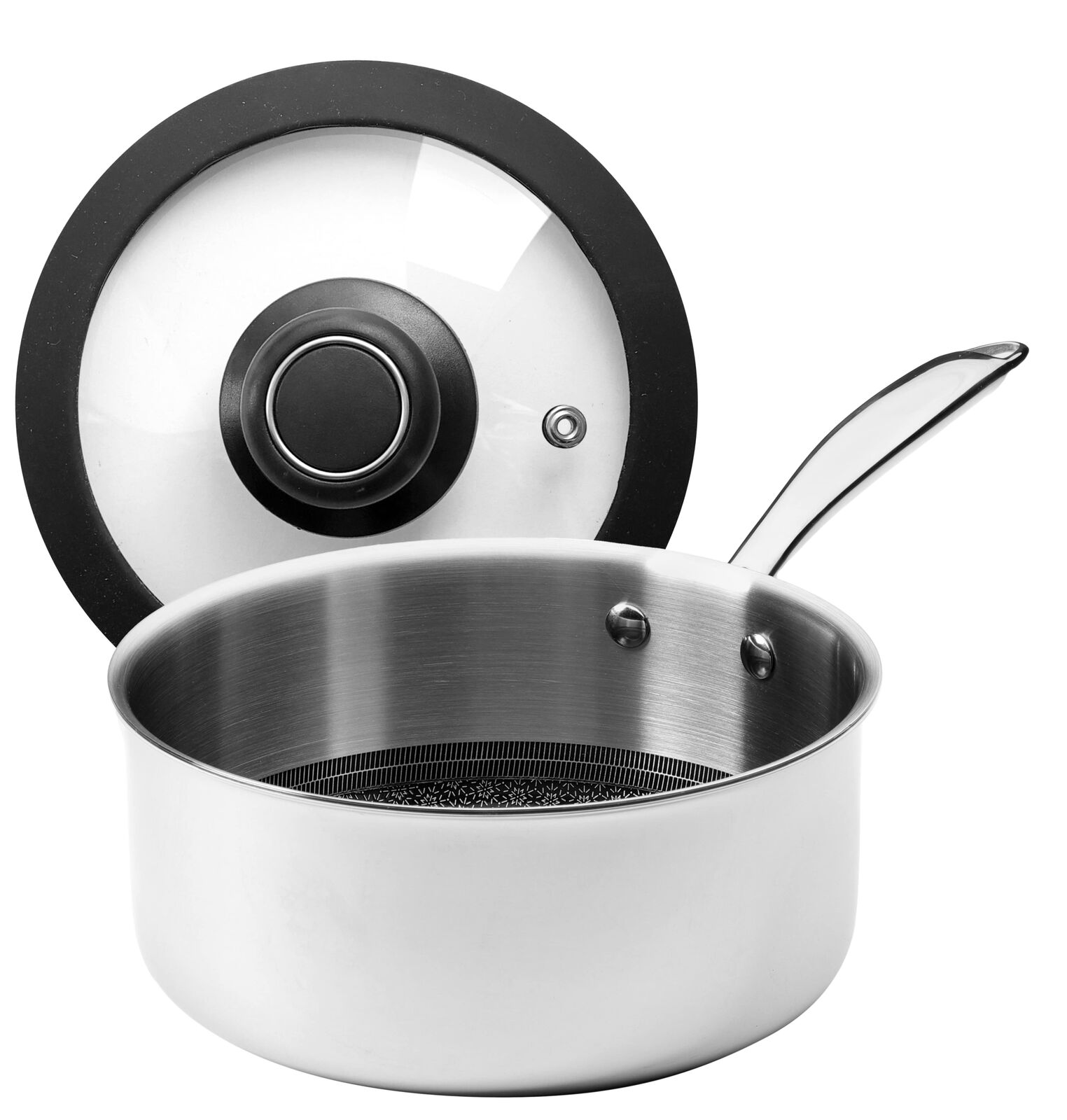 CeramicQR saucepan with tempered glass lid