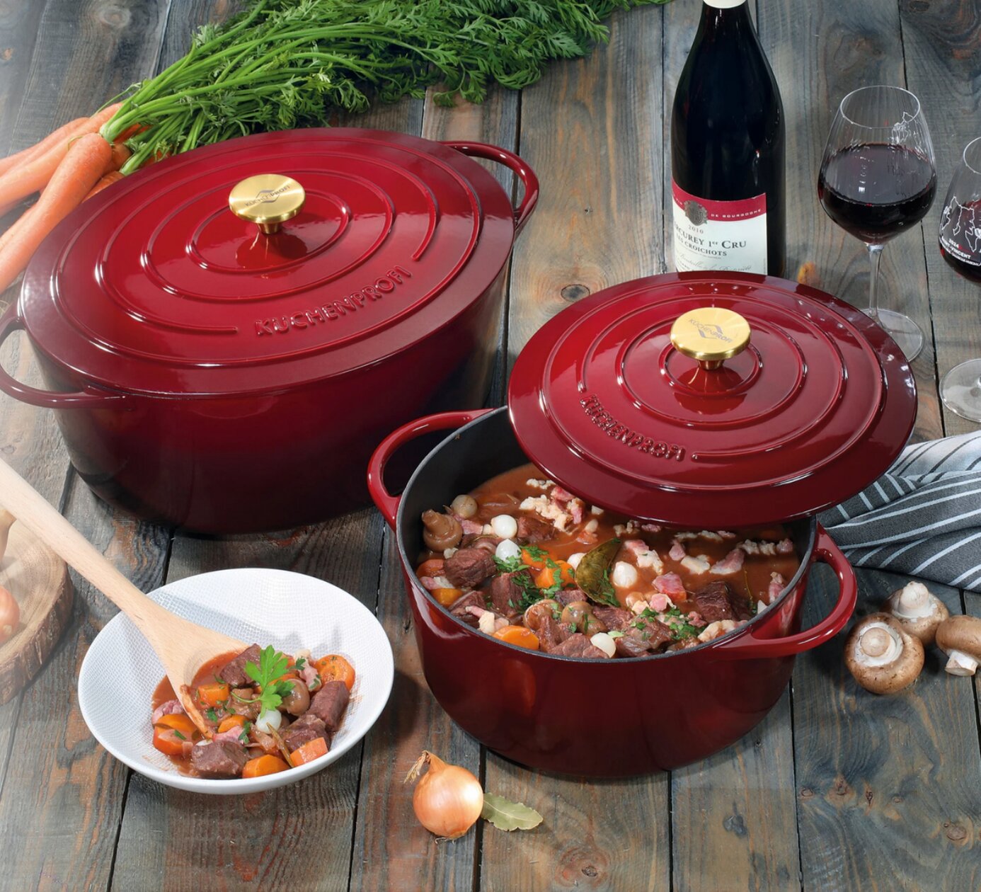 Kuchenprofi enameled cast iron dutch ovens