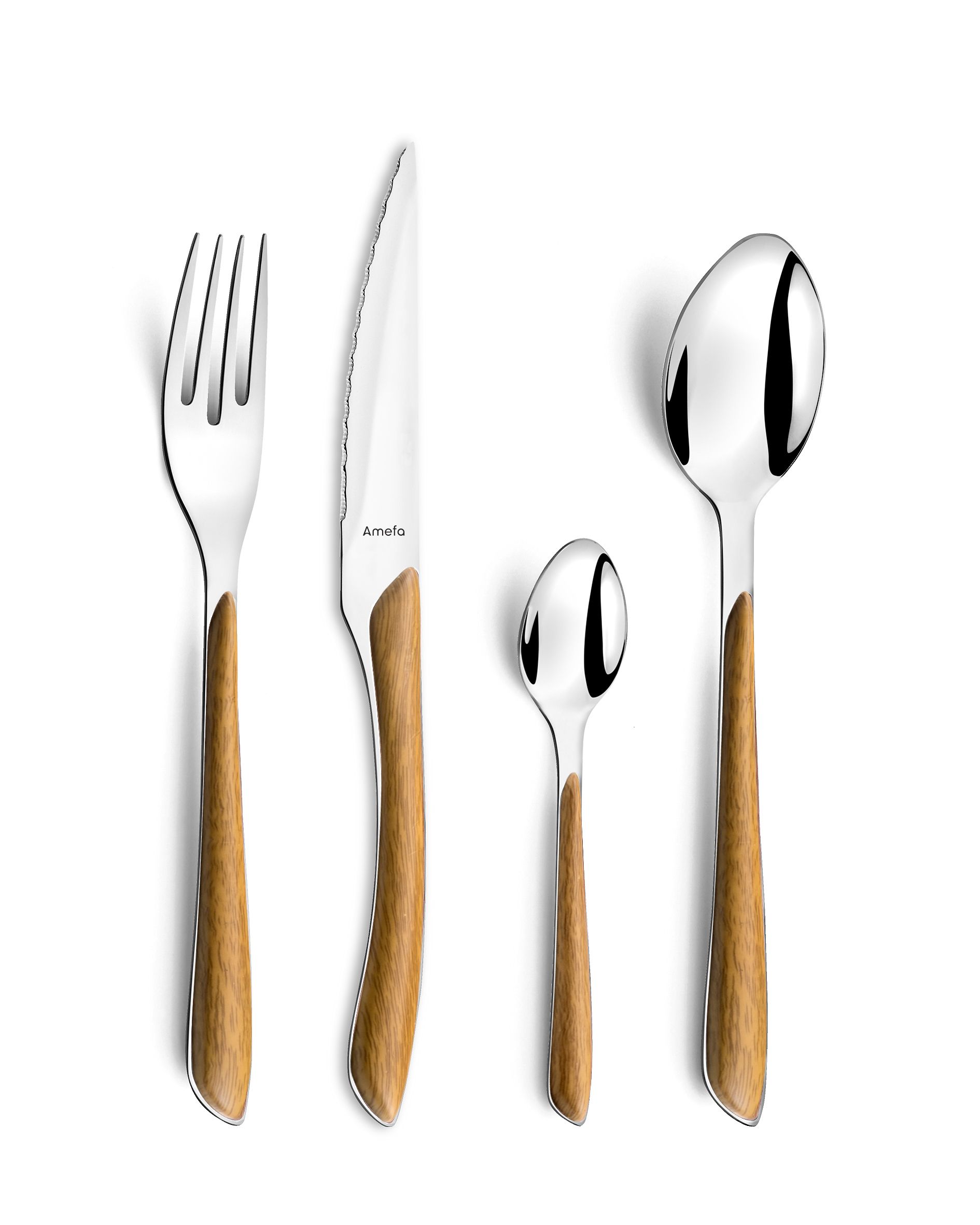Amefa "Eclat Nature" Flatware Set Nature Brown