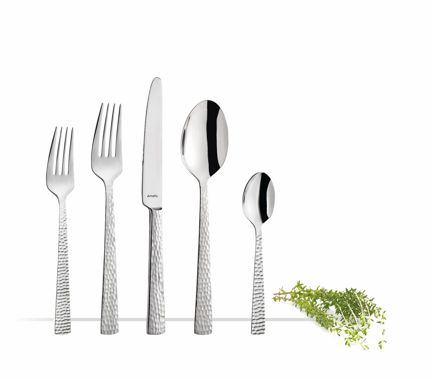 Felicity hammered flatware with food styling