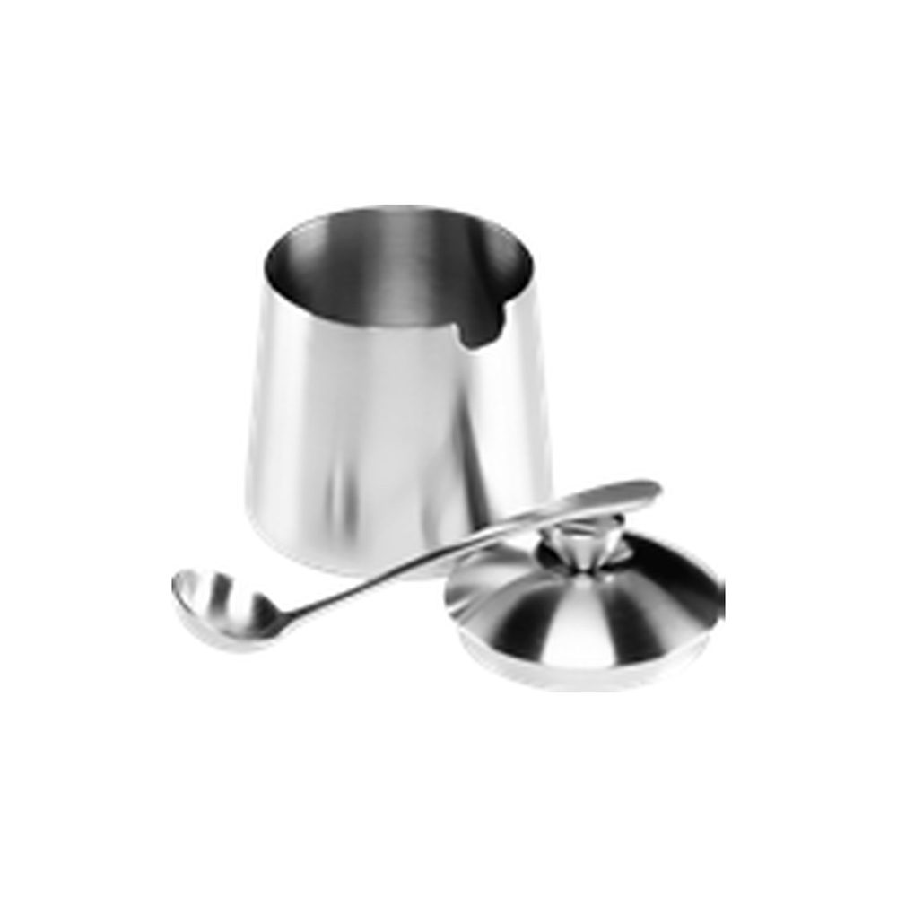 Frieling sugar bowl with spoon, polished finish