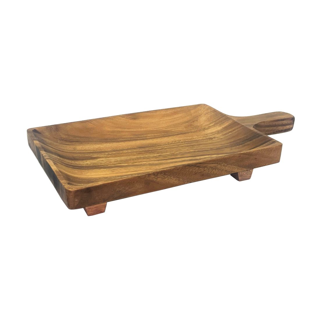 Commercial acacia paddle board with charcuterie