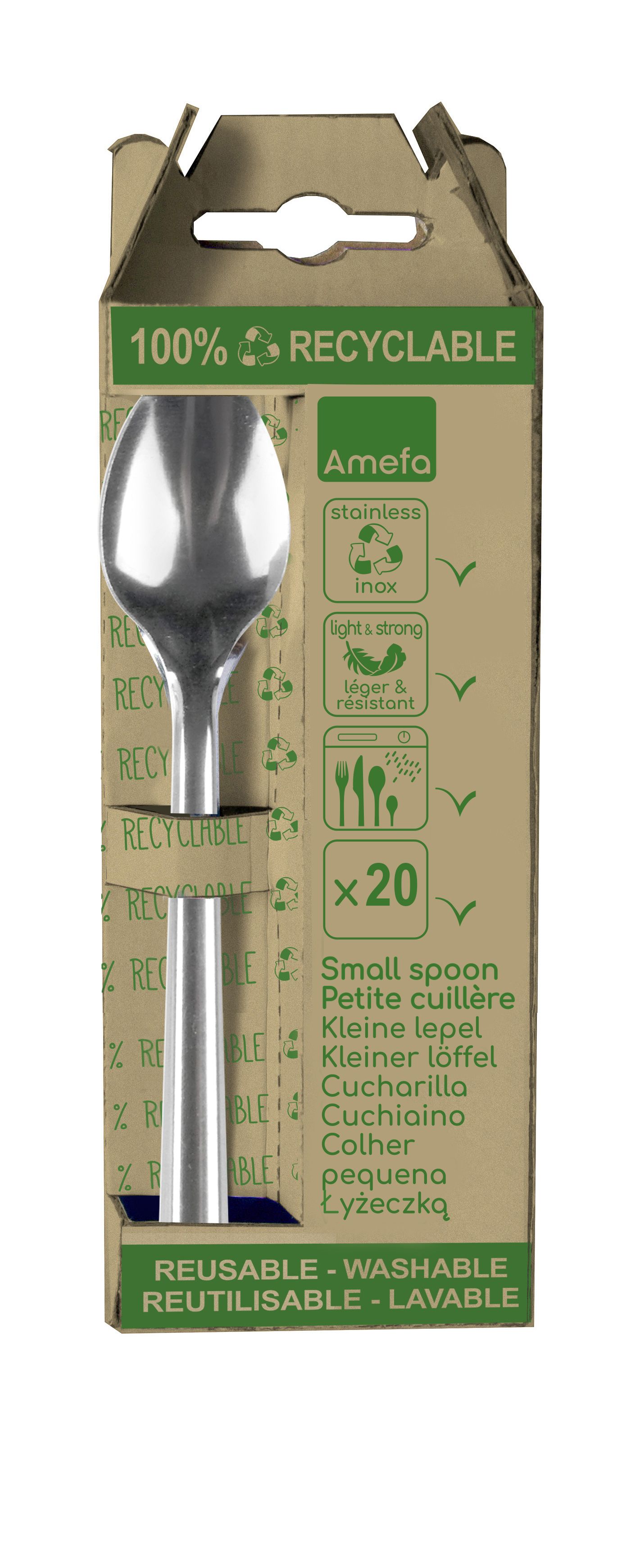 Amefa Leaves Set of 20 small spoons (mocca, coffee)