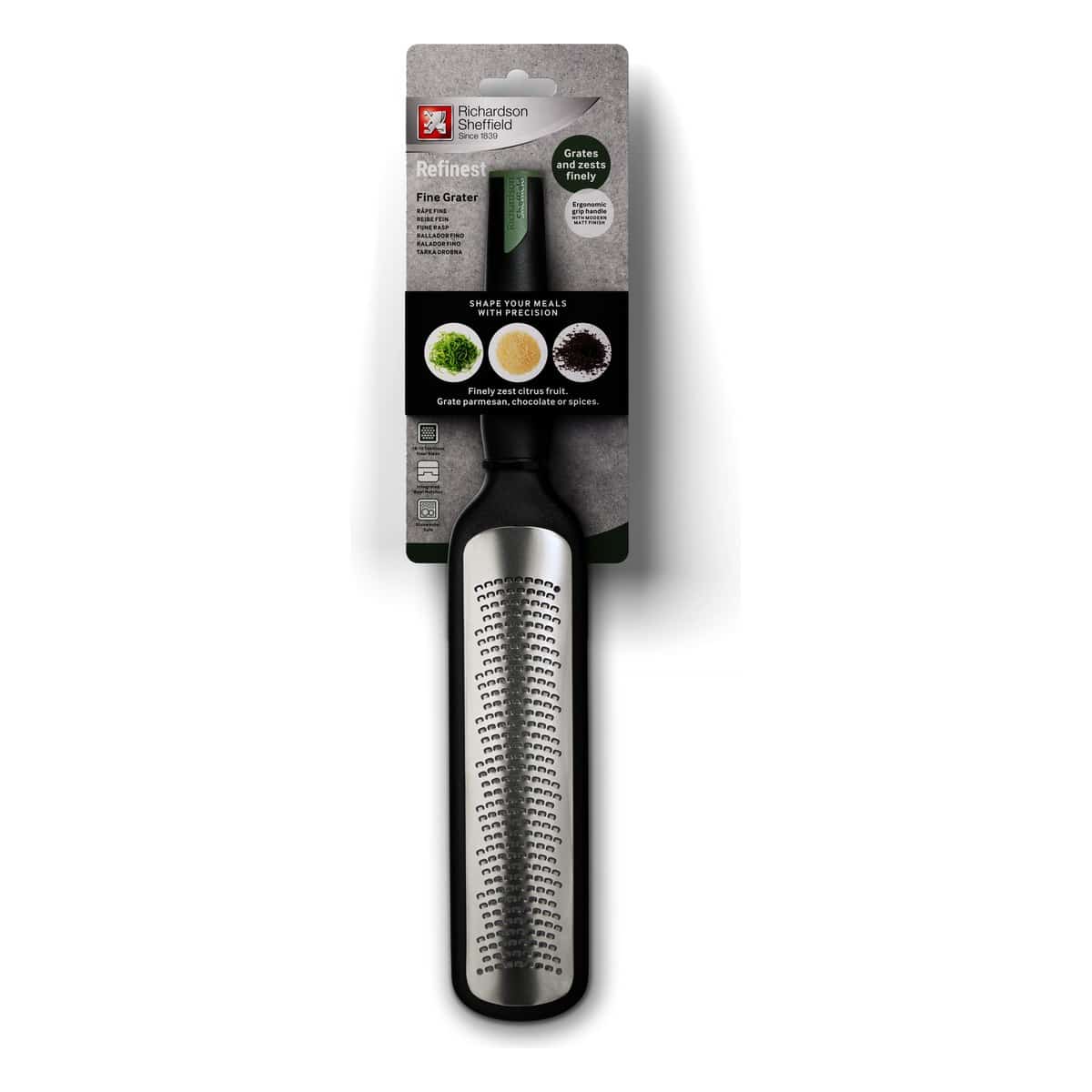 Refinest Fine grater on hanging card