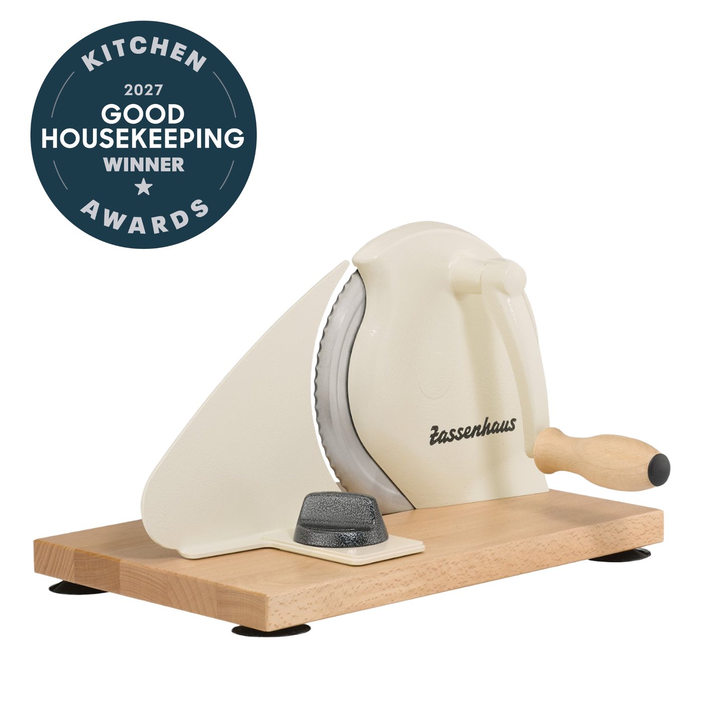 Zassenhaus Classic Bread Slicer in Cream, 2027 Good Housekeeping Kitchen Awards Winner